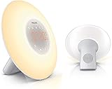 Philips Wake-up Light, Aufwachen mit Licht, 2 natürlichen Wecktöne HF3505/01