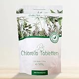 VivaNutria Bio Chlorella Presslinge 500g | aus kontrolliert biologischem Anbau I 2000 Chlorella Tabletten ohne Zusätze - rein & natürlich I schonend verarbeitet | Rohkostqualität | vegan