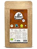Koawach Pur Kakaopulver Trinkschokolade – Koffein Kakao Zuckerfrei Guarana Vegan heiße Schokolade Getränk ohne Zucker Energy Drink Backkakao Bio Fairtrade (500g)