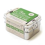 ECOlunchbox Three-in-One, 3-teilige Brotdose aus Edelstahl , Lunchbox , Bento Box