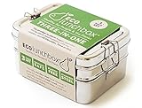 ECOlunchbox Three-in-One, 3-teilige Brotdose aus Edelstahl , Lunchbox , Bento Box